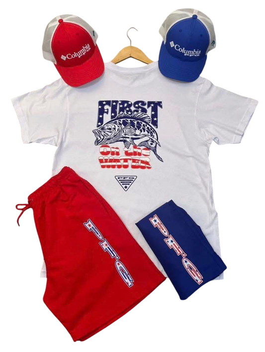 CONJUNTO COLUMBIA PFG 🐠 ROJO ❤️ / AZUL 💙