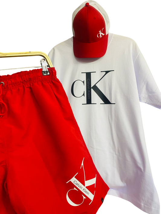 CONJUNTO CALVIN KLEIN 🔥 GORRA- SUETER- PANTALONETA