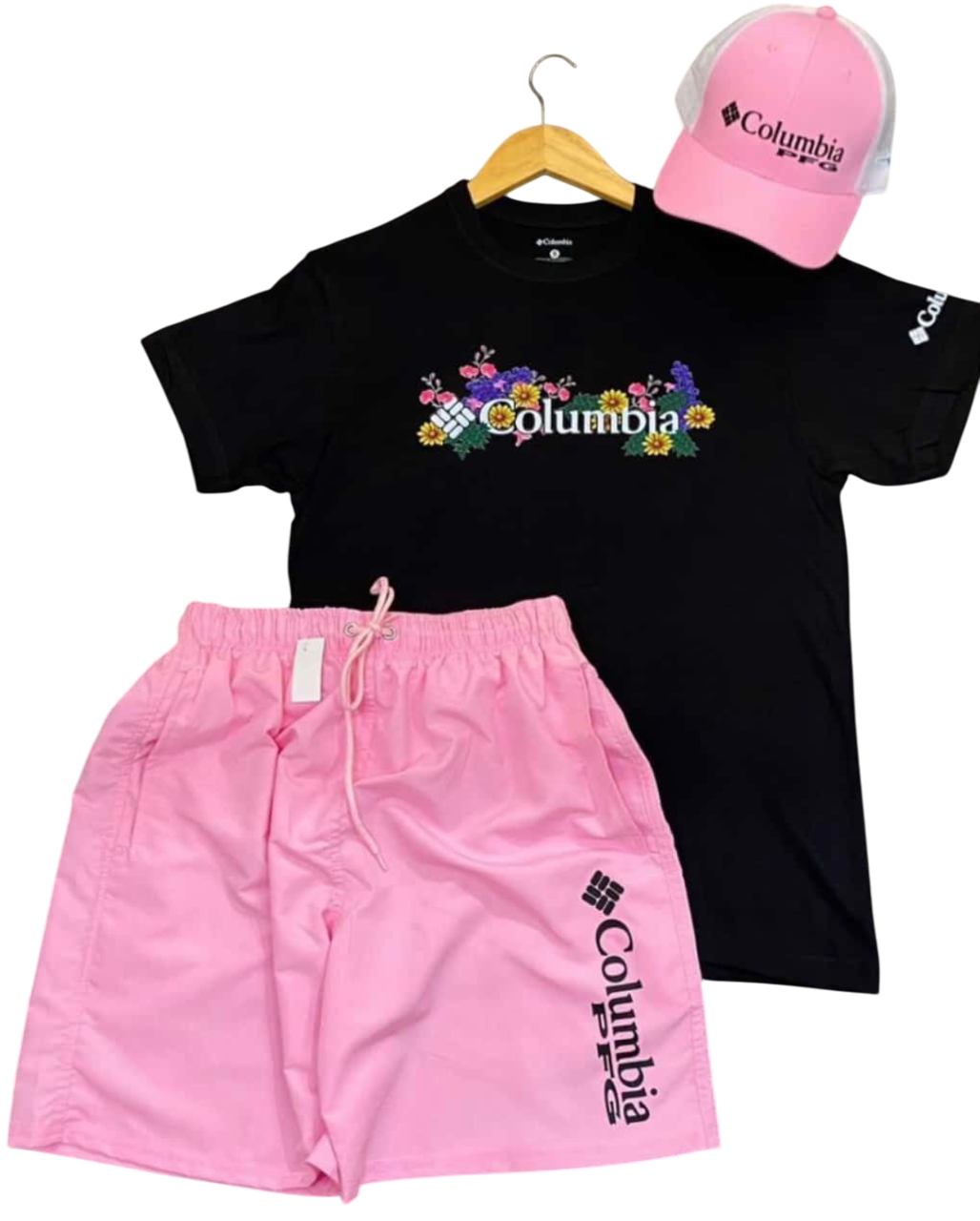 CONJUNTO COLUMBIA PFG DE DAMA 🙋‍♀️💖GORRA-SUETER-PANTALONETA