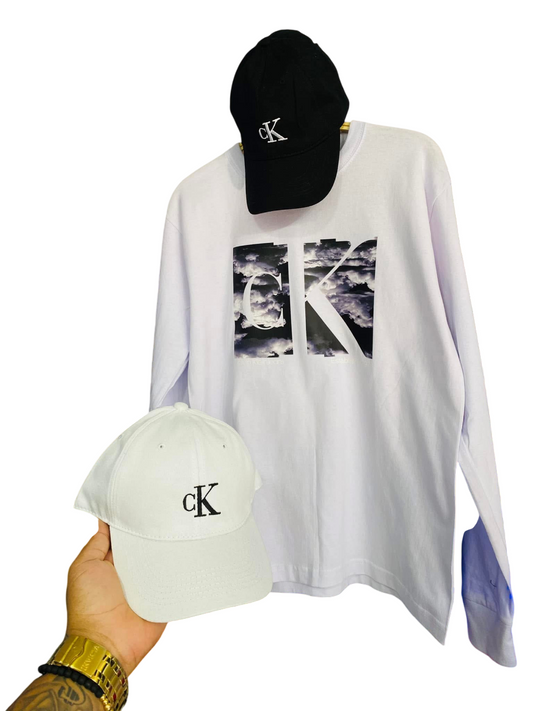 COMBO CALVIN KLEIN ⚪️⚫️        BUZO + GORRA